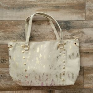 [NEW] Studded Metallic Taupe Tote